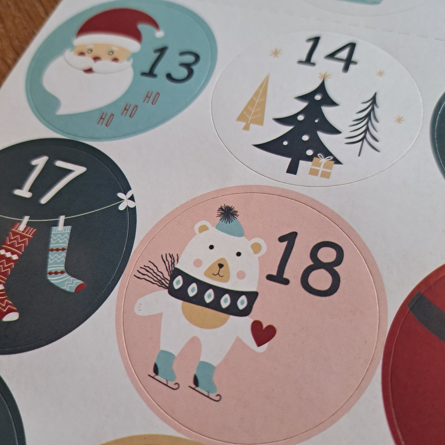 adventstickers 1 t/m 24 december #1 - bababa