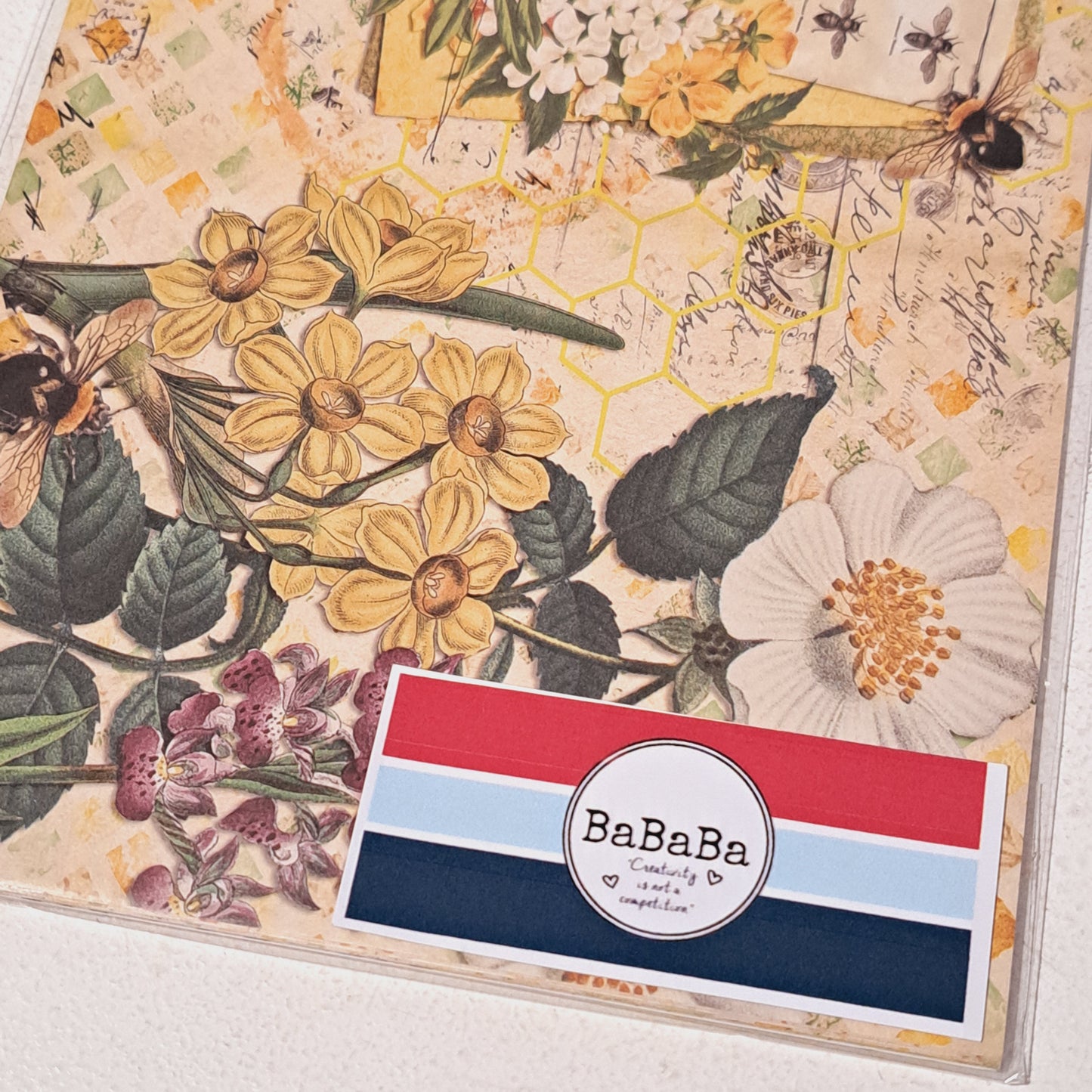 papierset bloemen geel - bababa