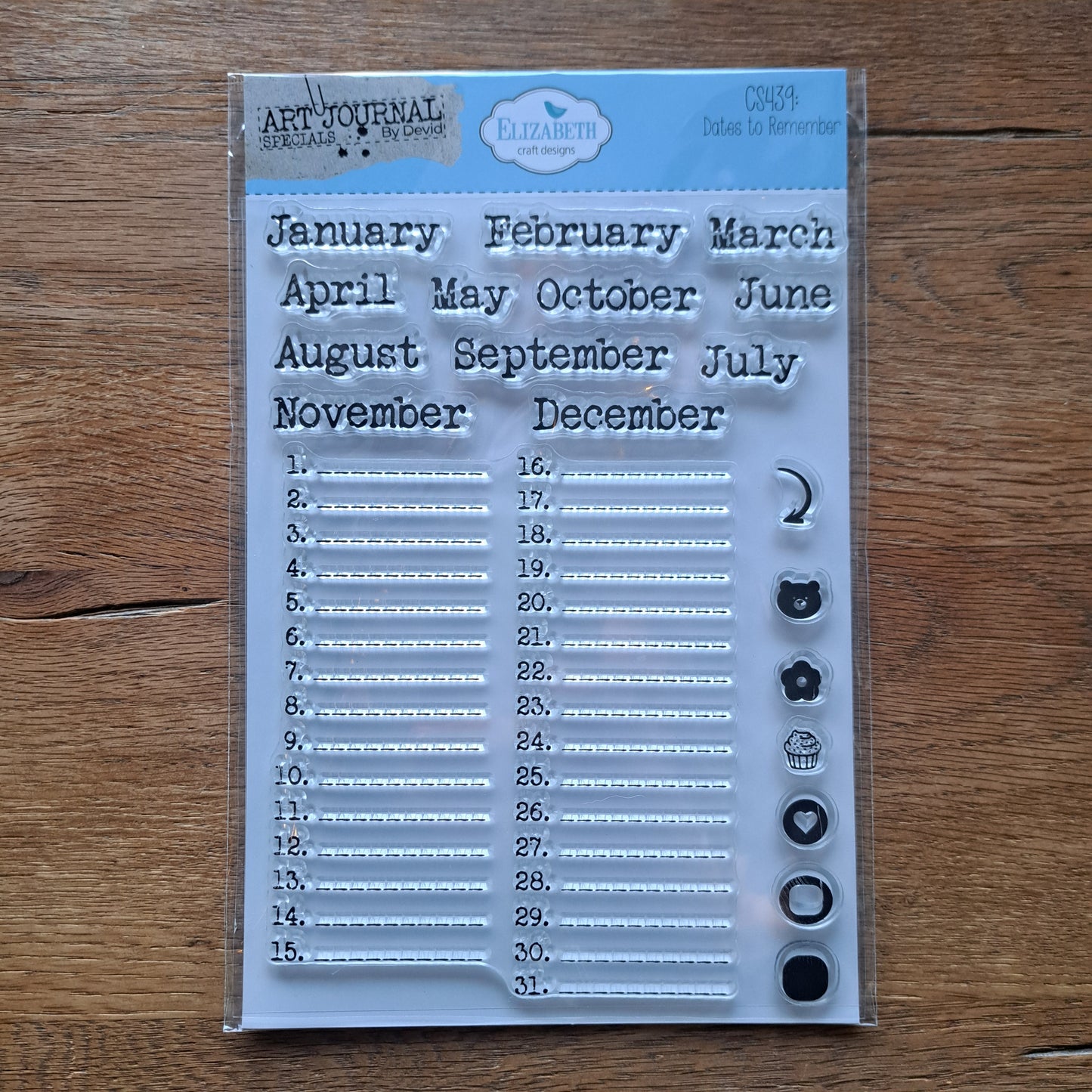 CS439 Limited Edition Dates To Remember clearstempels Elizabeth Craft Designs