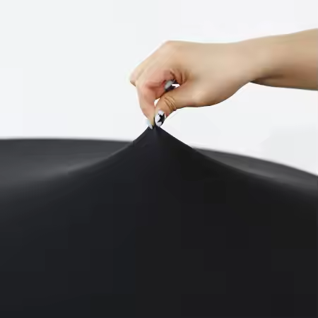 5 stuks zwarte Statafelrokken met Topcovers - H110cm X Ø80-85 cm