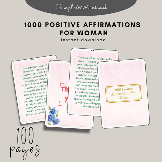 1000 positive affirmations for woman