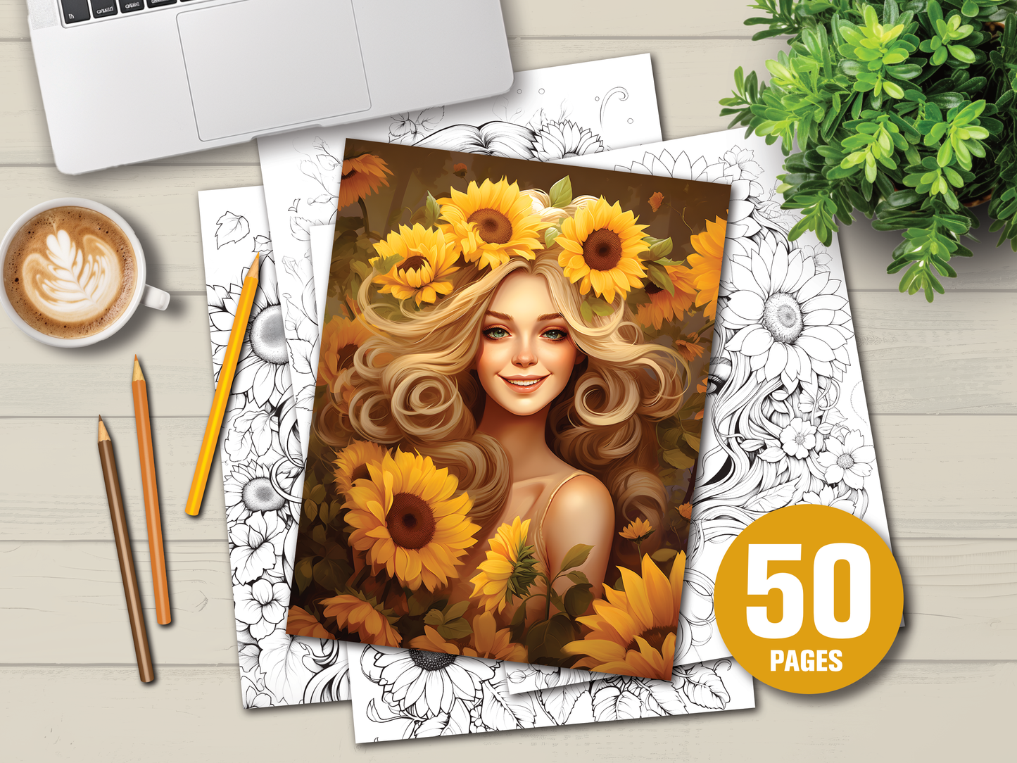 Grayscale Kleurplaten (50 pagina's)