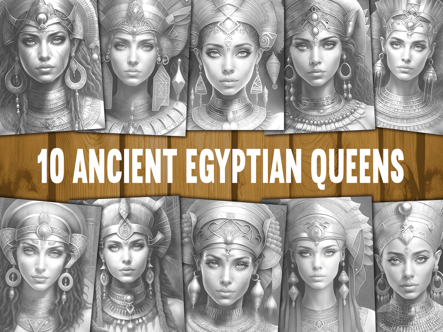 Egyptische Koninginnen 25 kleurplaten