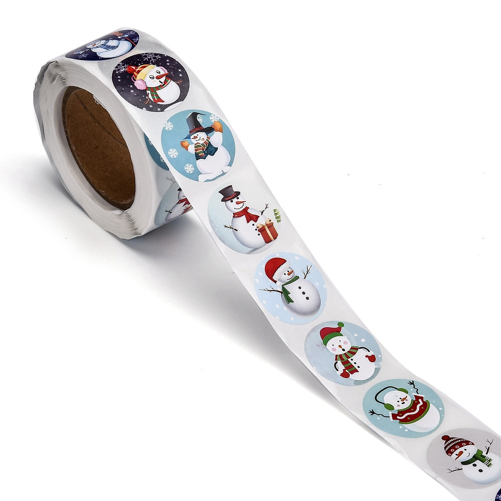 Christmas stickers 250 stickers on a roll snowmen