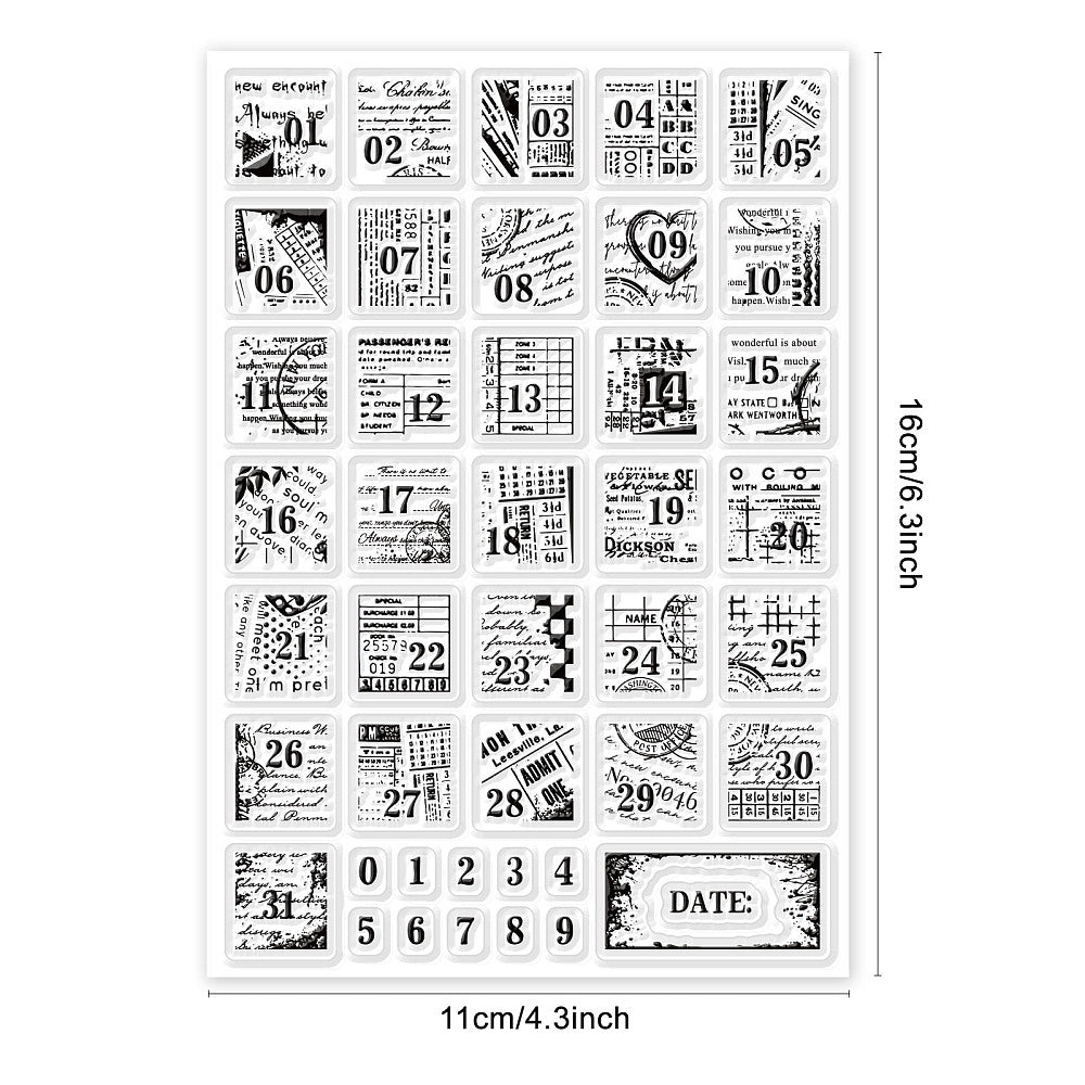 Clearstempels clearstamps Alle dagen vd maand - bababa