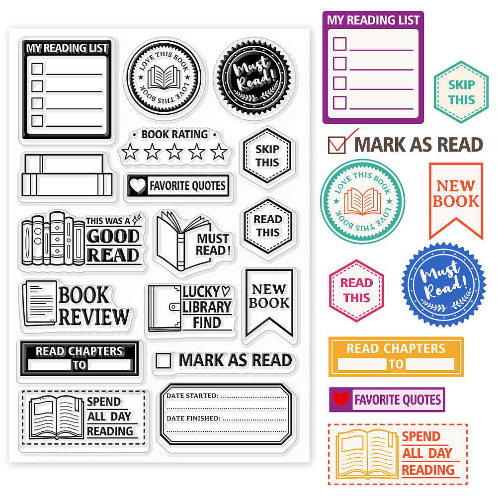 clearstamps clearstempels set BOEKENLIEFDE - bababa