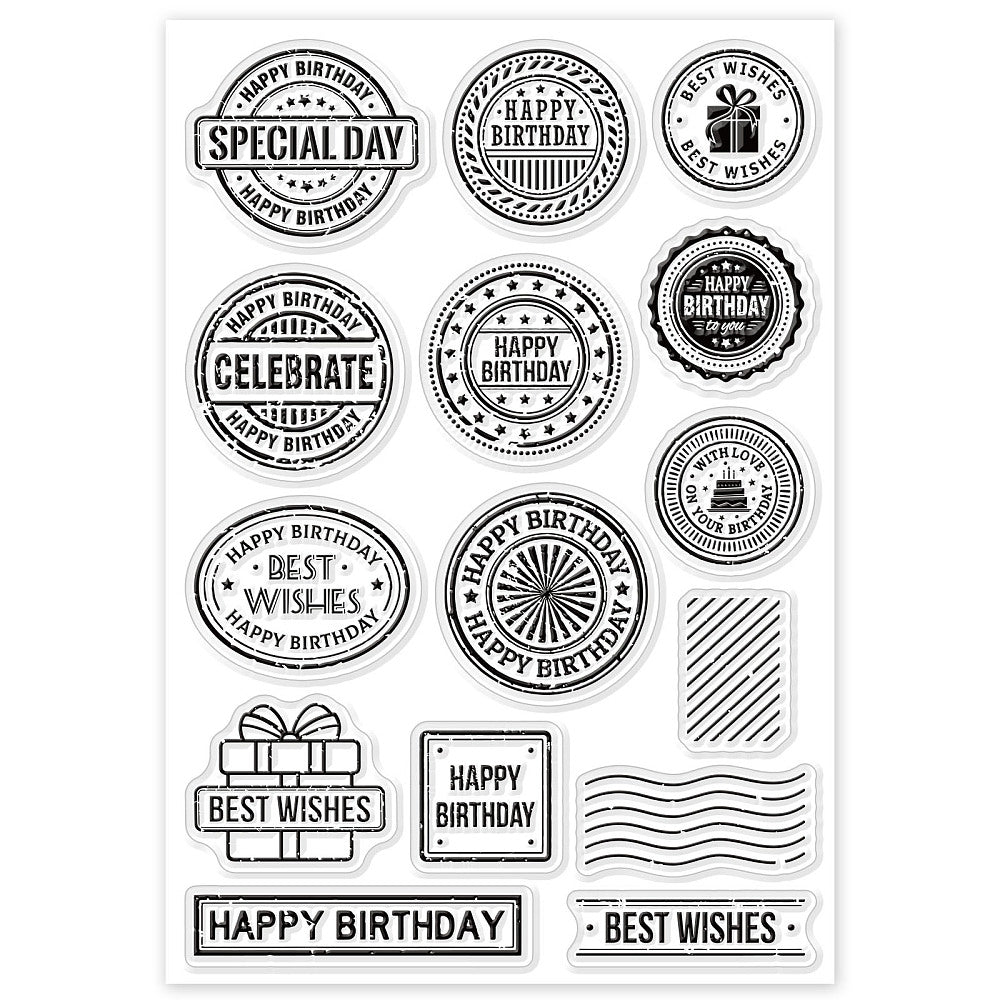 clearstamp clearstempel set POSTKAART 5 - bababa