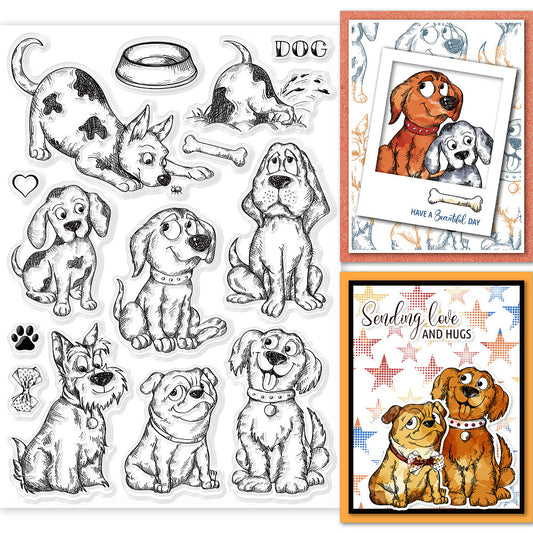 clearstamps clearstempels set CARTOON HONDEN - bababa