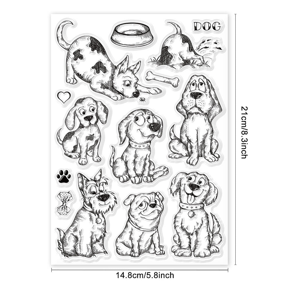 clearstamps clearstempels set CARTOON HONDEN - bababa