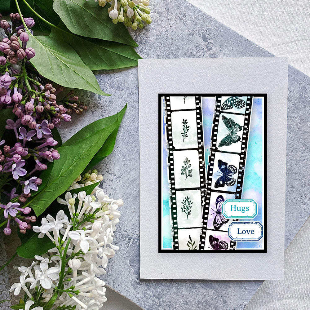 Filmstrips and butterflies set A5 clear stamps