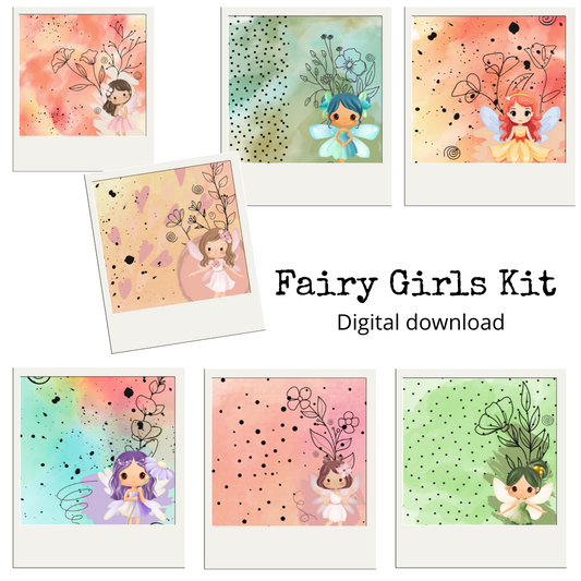 Fairy Girls Kit – Magische Digitale Illustraties voor Creatieve Projecten