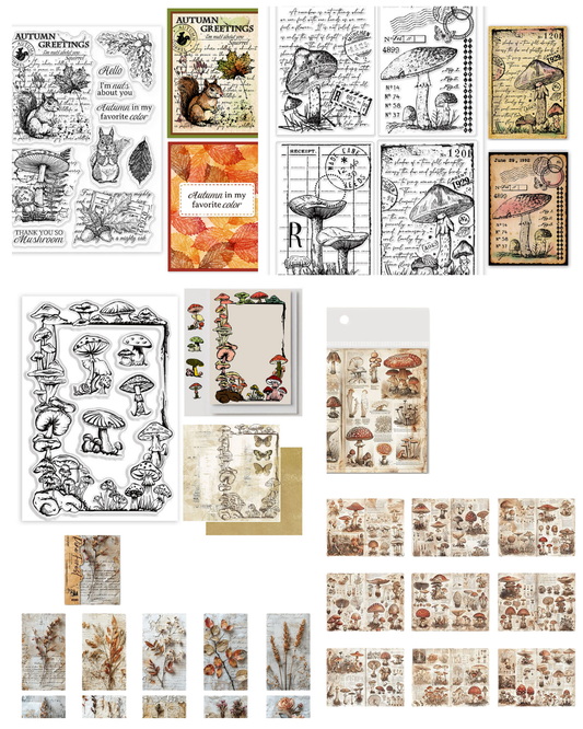 Herfst Knutselset voor Creatievelingen – Clearstempels & Designpapier | Scrapbooking, Journaling & Kaarten Maken