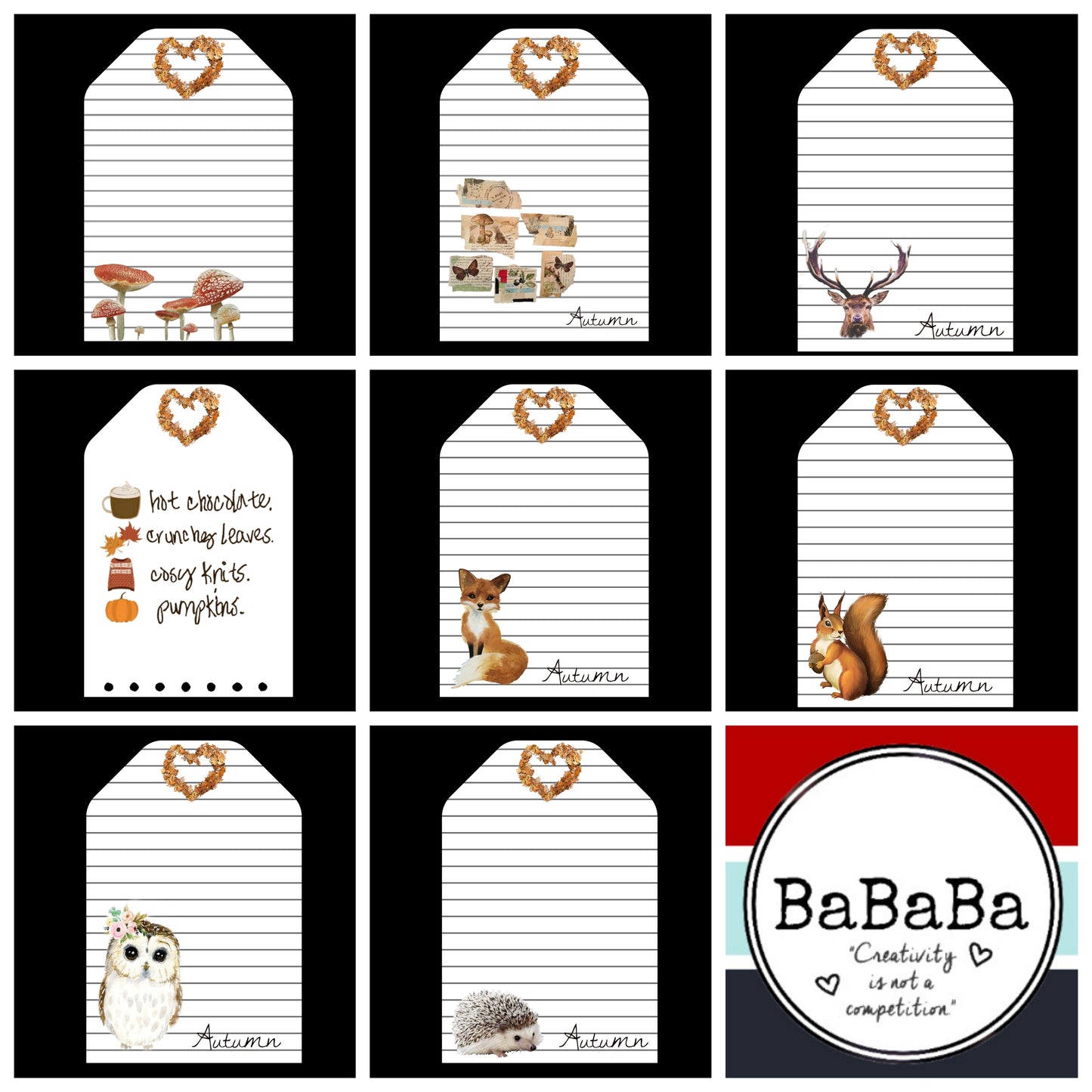 Digital download tags herfsts