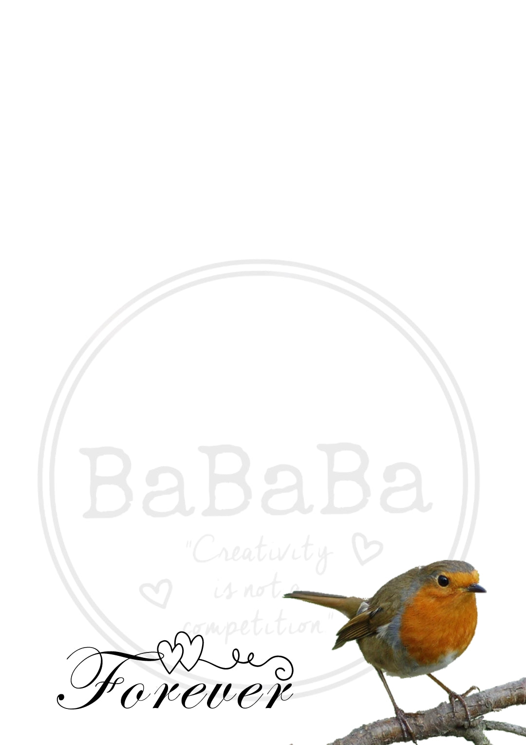 bundel met briefpapier vogels en tekst digitale download