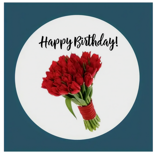 happy birthday tulpen 10 stickers