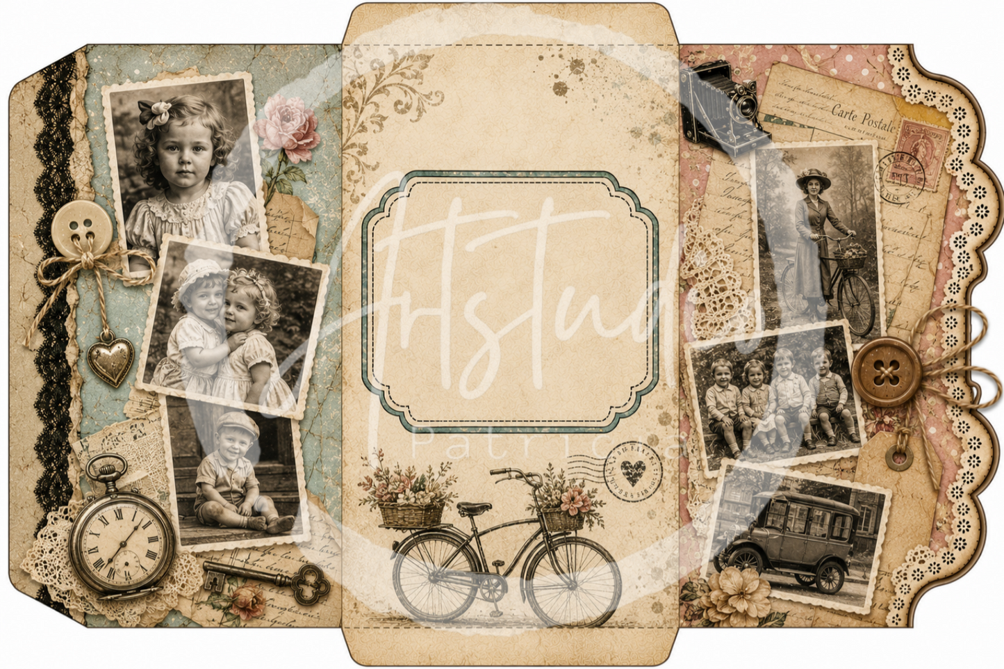 Vintage Enveloppen Printable – Set van 2 | Digitale Download