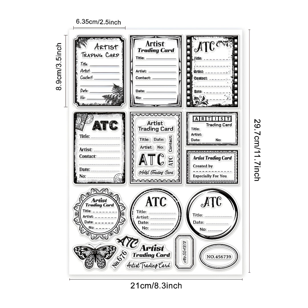 ATC grote set A4 formaat met stempels - bababa