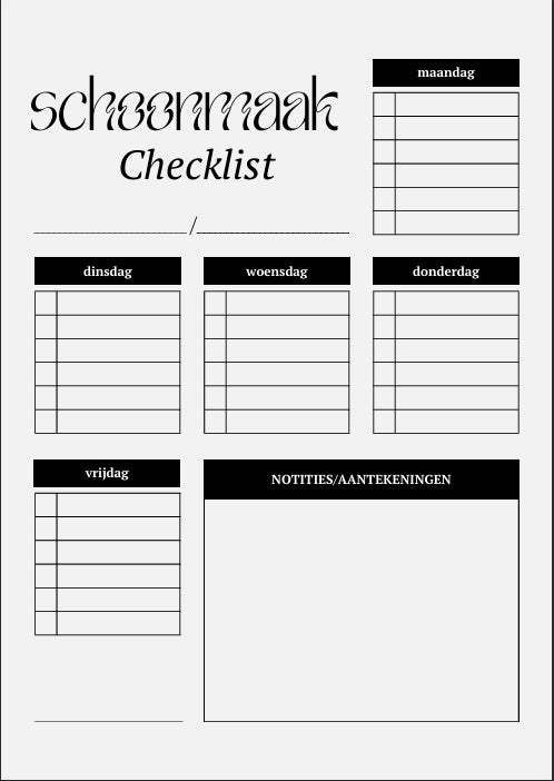 Voorjaarsschoonmaak Journal Kit 2026 – 12 Digitale Printables voor Planners & Journaling