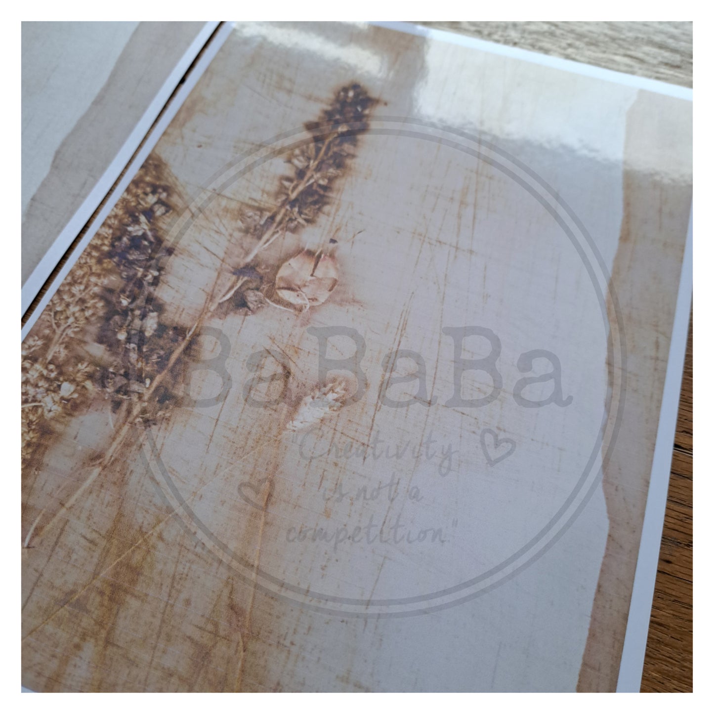 digital download dry flower on paper - bababa