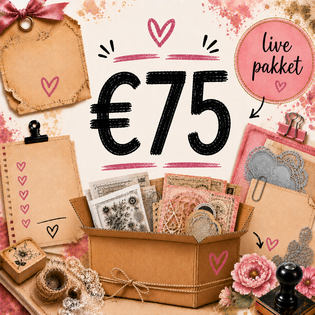 Mysterie Pakket – Stempels, Papier, Hobby & Stansen