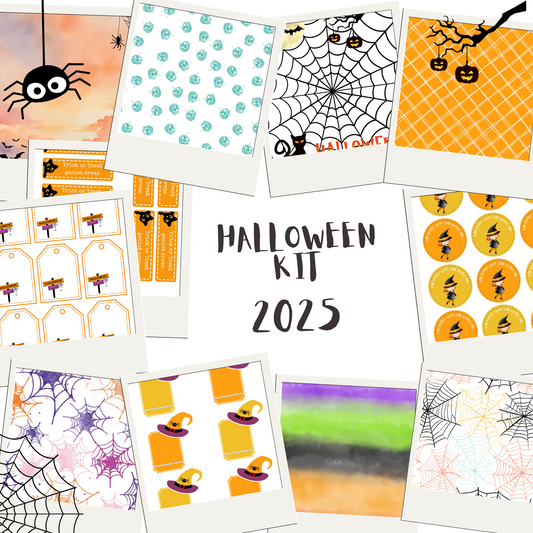 Halloween Kit 2025 - 20 pagina`s met lieve zoete en enge afbeeldingen - digitale download
