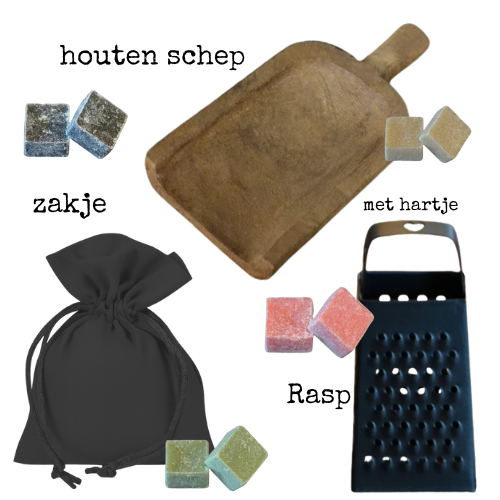 7 個琥珀立方體,帶有刨絲器和碗,非常適合您的愛好室或工作室