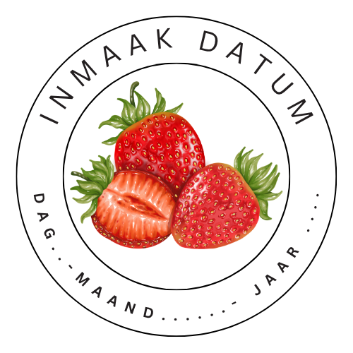 Aardbeienjam Inmaakdatum – Vintage Fruit Sticker ZIP - SVG - .Studio3