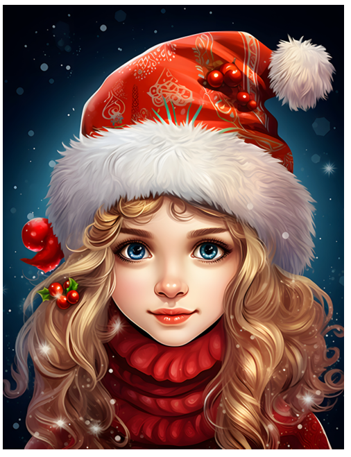 Wintermagie: Kerstmeisjes in Grayscale – 25 betoverende kleurplaten
