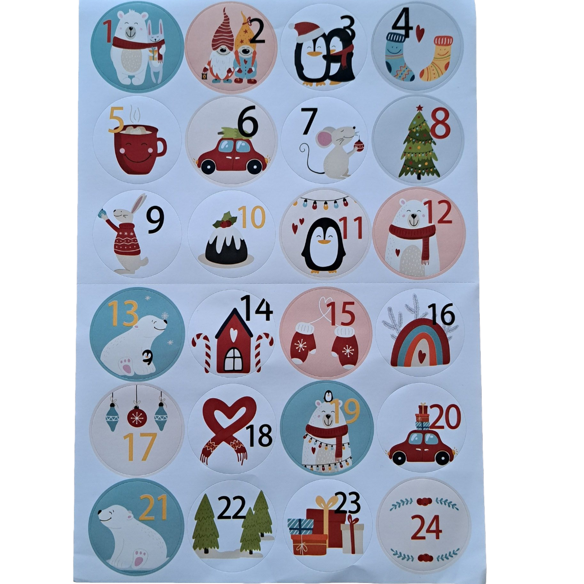 adventstickers 1 t/m 24 december #2 - bababa