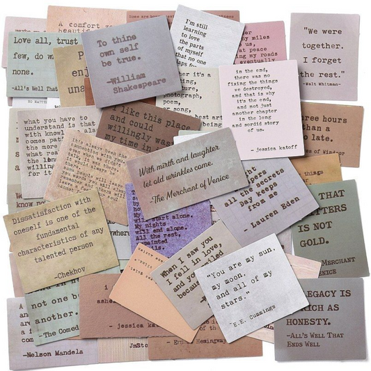 60 papieren stickers met inspirerende teksten - bababa