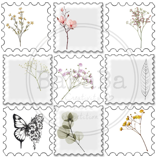 digitale stickers bloemen 001