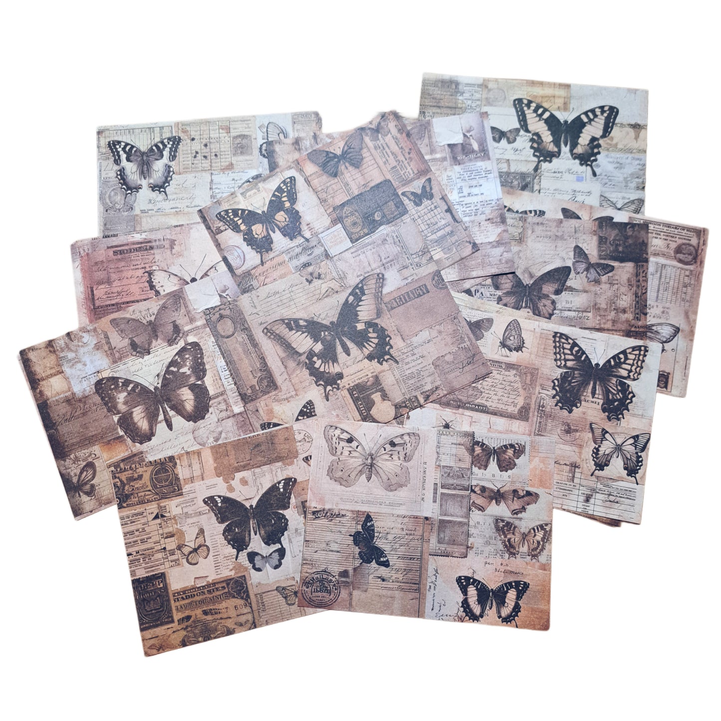 papier pakketje vlinders 30 vellen scrapbook papier