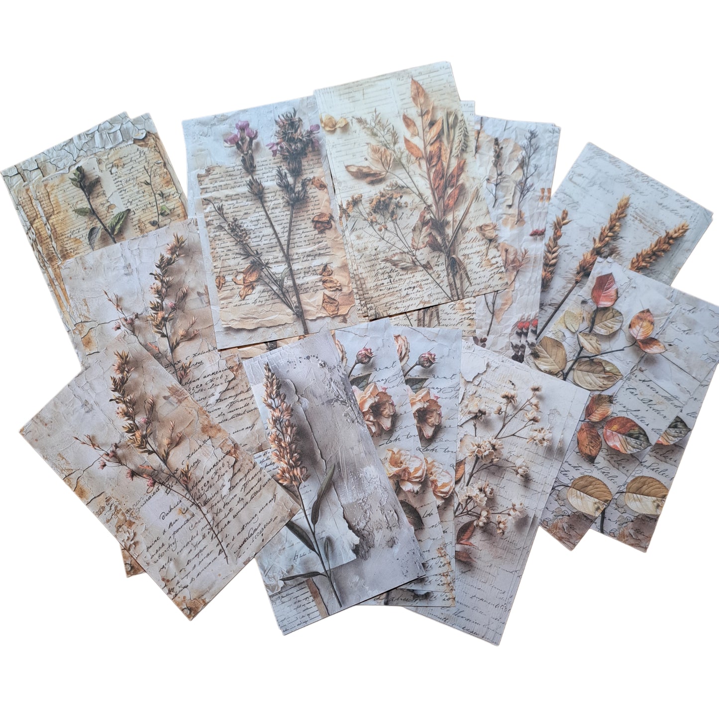 papier pakketje bloemen 30 vellen scrapbook papier