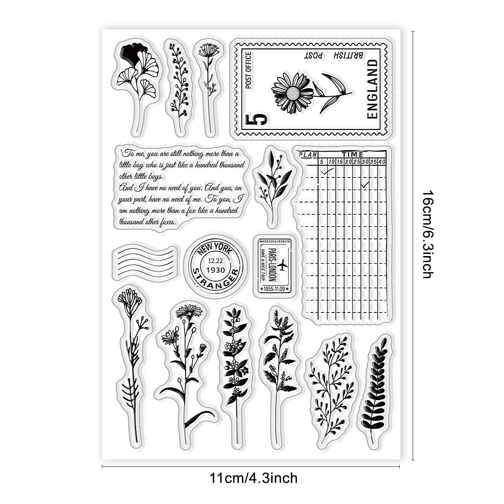 Mooie bloemen stempels clearstamps