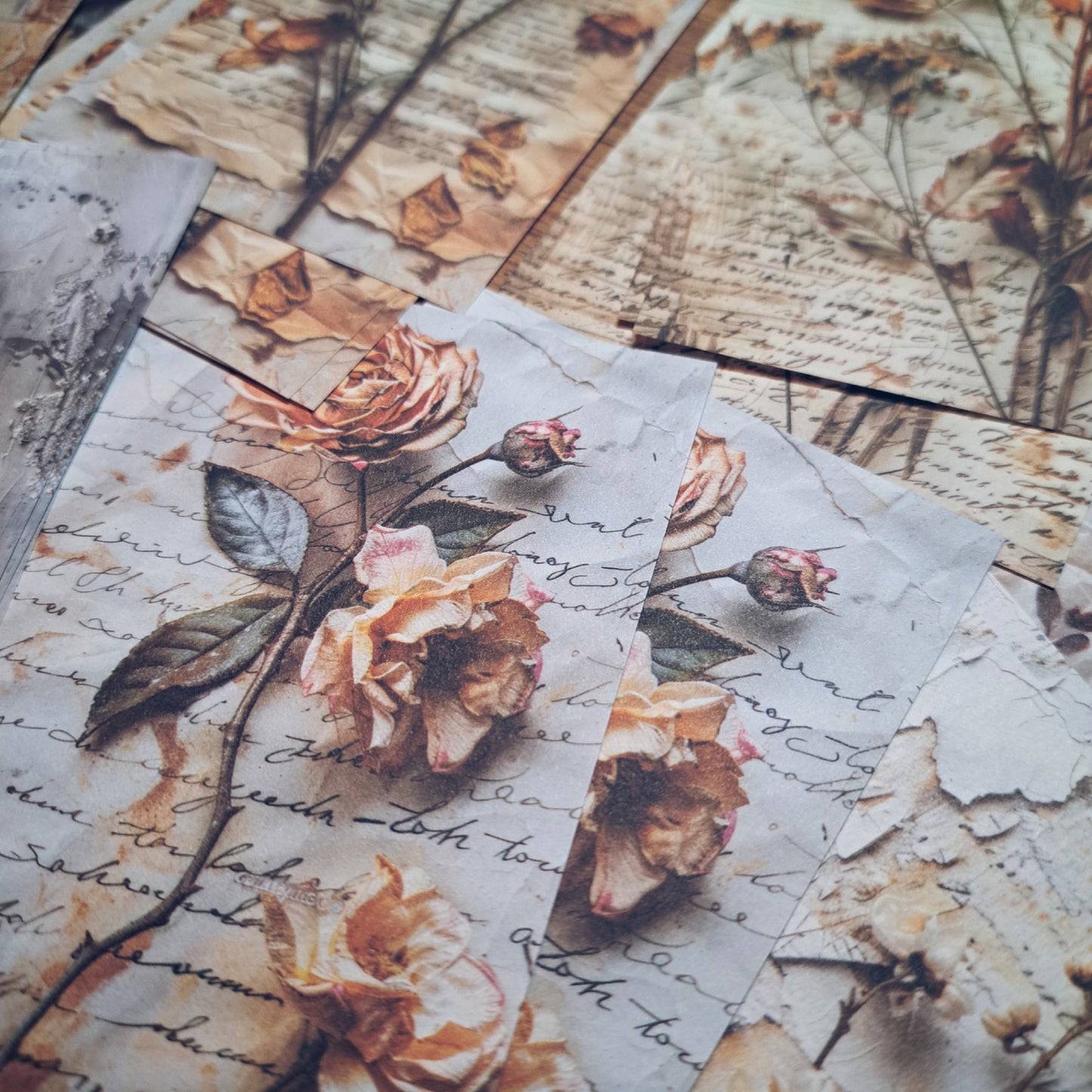 papier pakketje bloemen 30 vellen scrapbook papier