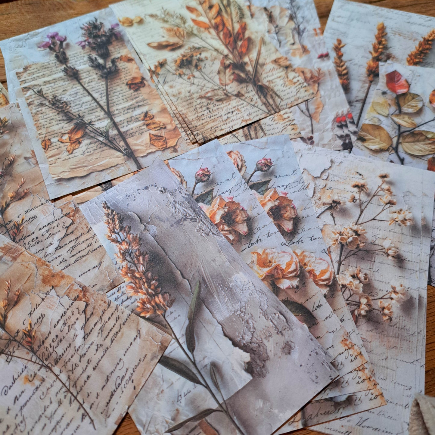 papier pakketje bloemen 30 vellen scrapbook papier