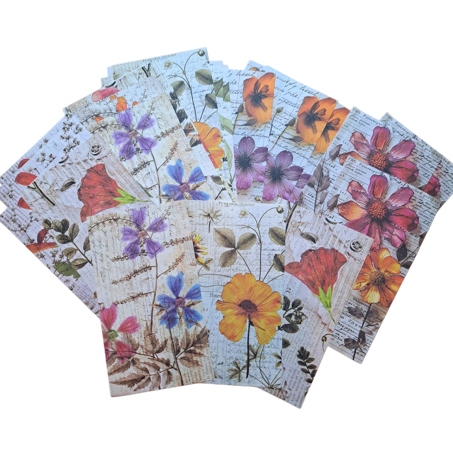 papier pakketje bloemen 30 vellen scrapbook papier