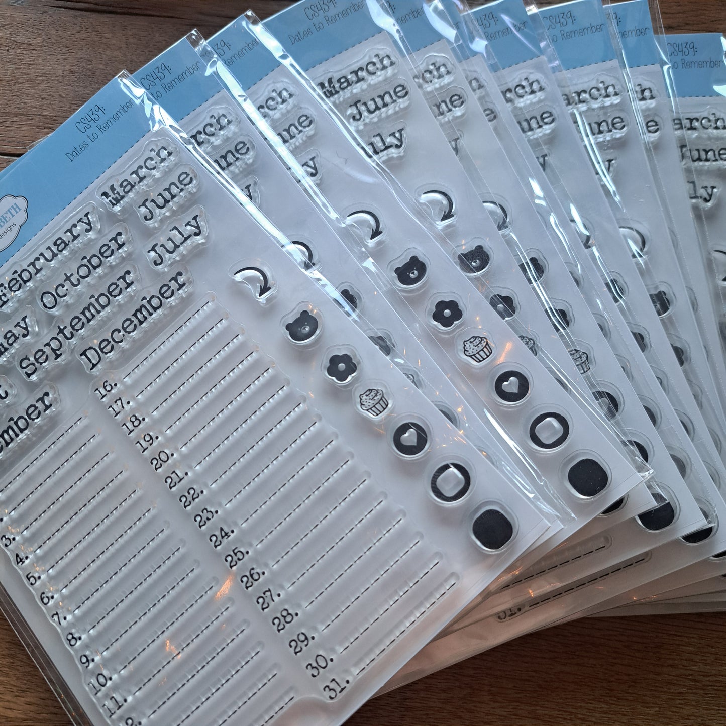 CS439 Limited Edition Dates To Remember clearstempels Elizabeth Craft Designs