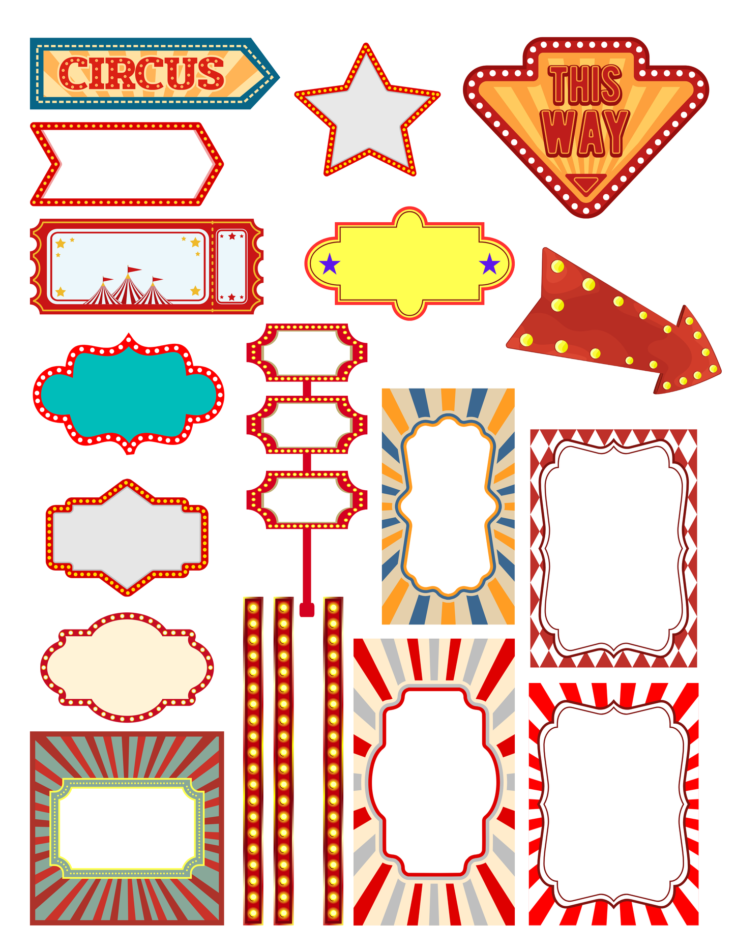 Circus Kit 2026 – 11 Digitale Printables voor Kinderfeestjes & Creatieve Projecten