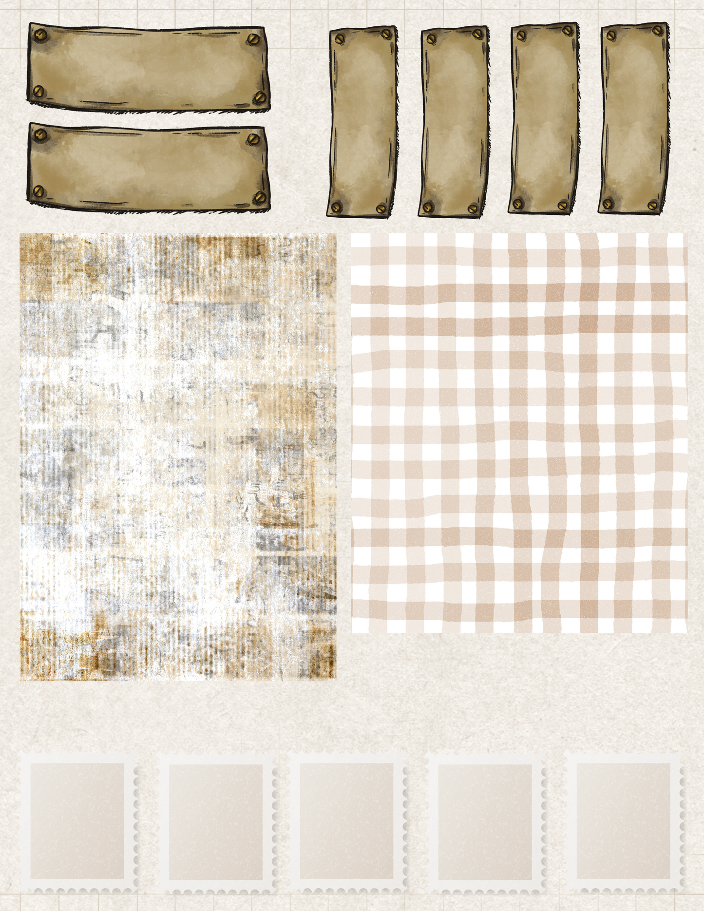 Vintage Kit 2025 - 23 pagina`s bloemen- vlinders