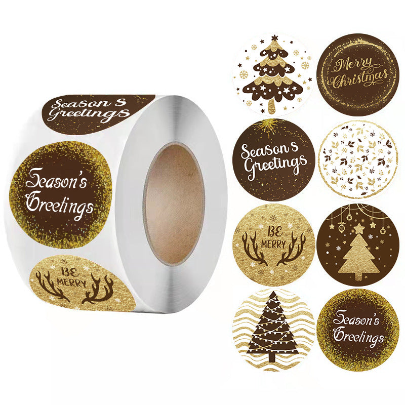 Kerst stickers 250 stickertjes op rol