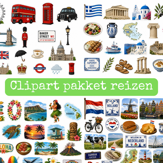 Groot Digitaal Clipart Pakket – Landen & Steden