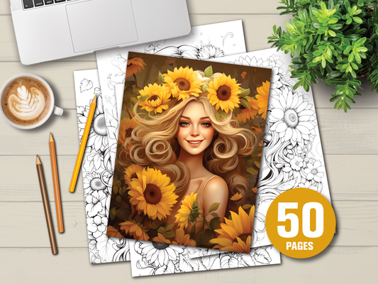 Grayscale Kleurplaten (50 pagina's)