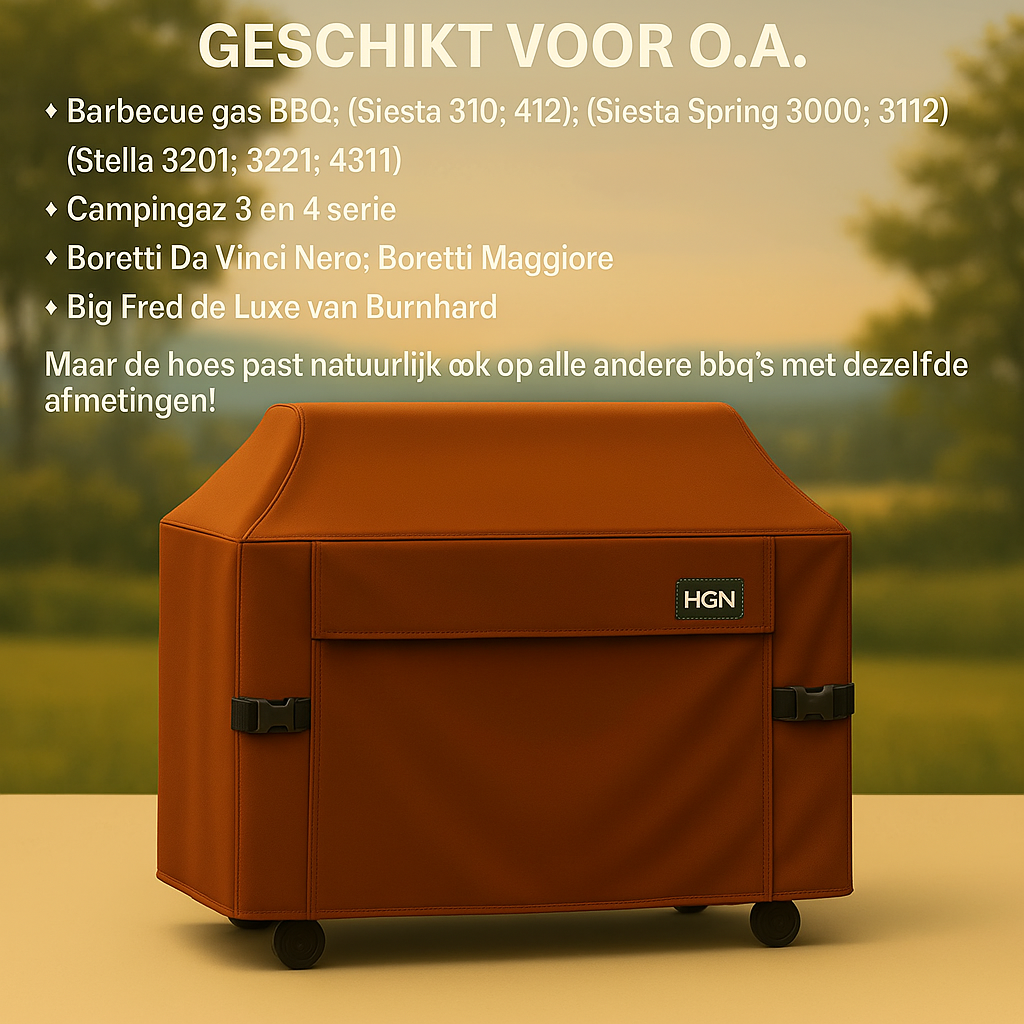 Waterdichte roestbruine BBQ Hoes van 600D 145x117x61 cm