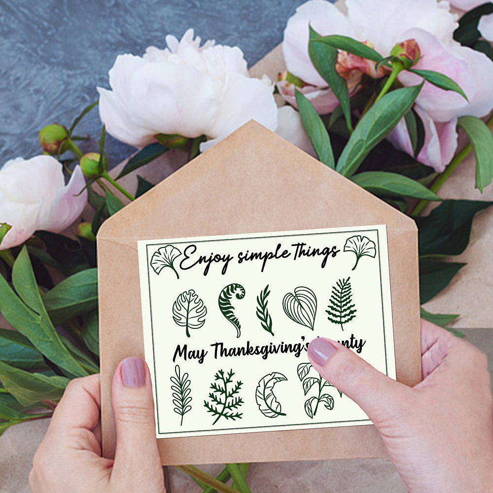 clearstamps kleine stempeltjes van blaadjes van bloemen en planten