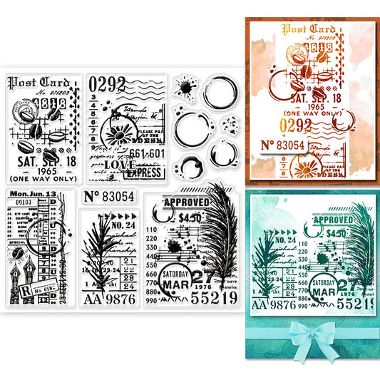 A clear stamp set all about coffee