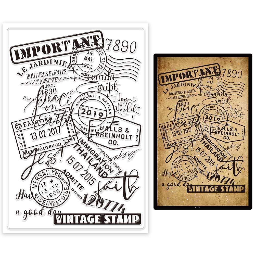 clearstamps vintage achtergrond 21x14.8cm