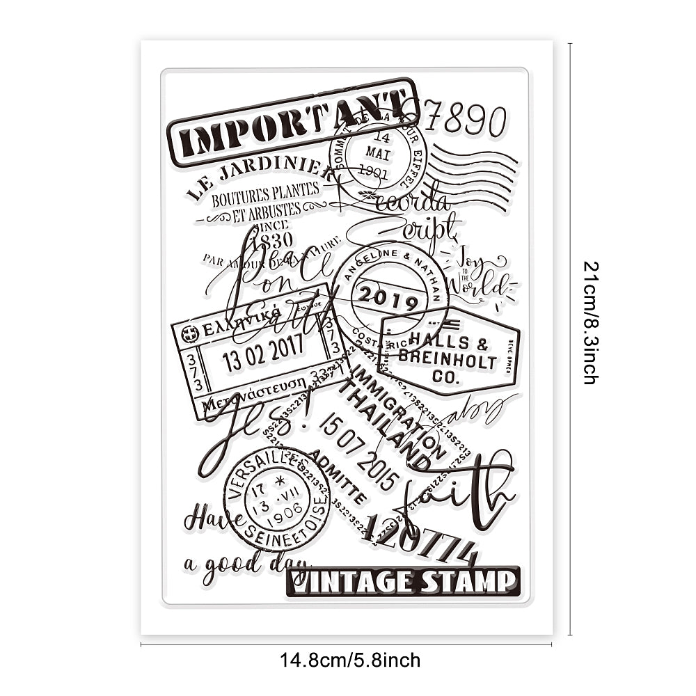 clearstamps vintage achtergrond 21x14.8cm