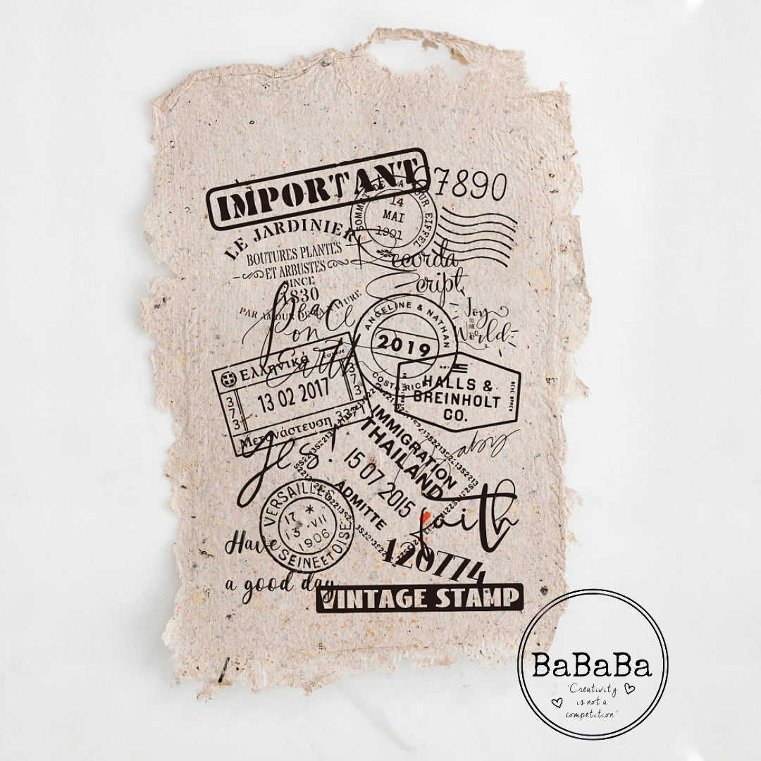 clearstamps vintage achtergrond 21x14.8cm