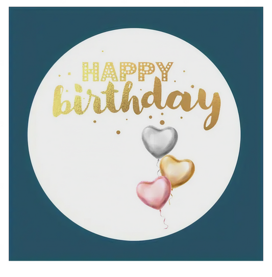 happy birthday harten ballonnen 10 stickers